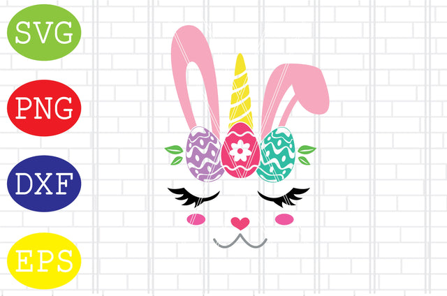 Cat Face Easter Eggs Svg, Easter Bunny Svg, Happy Easter Svg, Png, Eps, Dxf Files SVG DigitalSvgFiles 