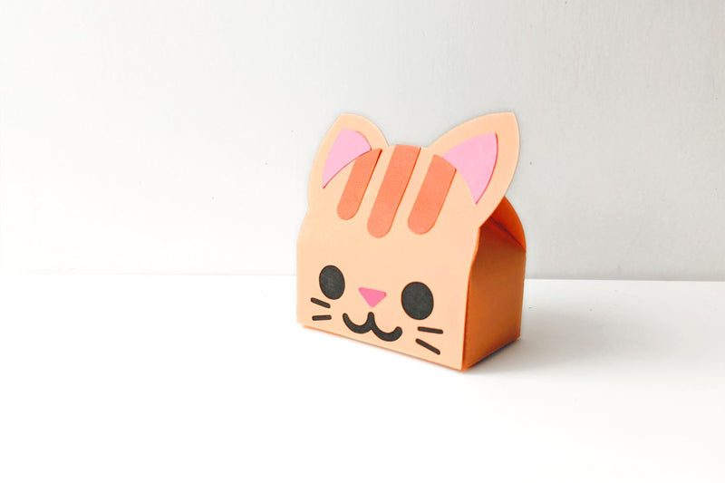 Cat Face Gift Box SVG 3D Paper Risa Rocks It 
