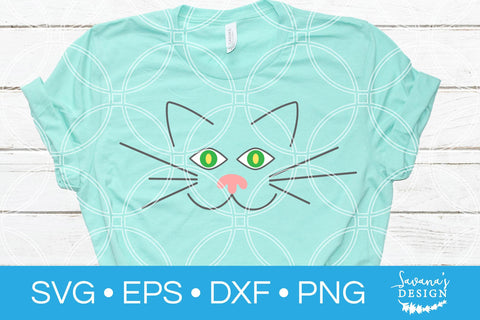 Cat Face Outline SVG SVG SavanasDesign 