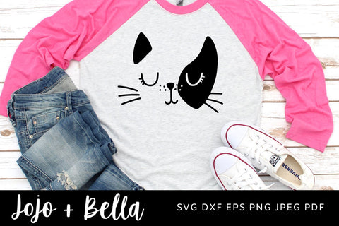 Cat Face Svg Bundle, cute kitten face svg, cute cat face svg, cat faces svg, face svg, cat svg bundle, cat image, kitten svg cricut SVG Jojo&Bella 