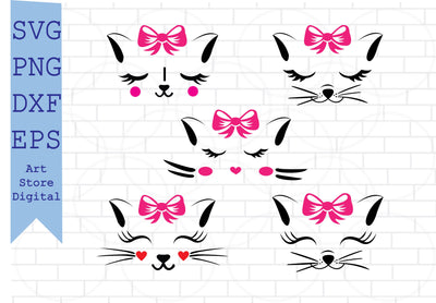 Cat Face Svg, Cute Kitten Svg, Baby Birthday Svg, Cat Face Png, Cat Svg Files for Cricut, Cat Cut File Digital Download SVG Artstoredigital 