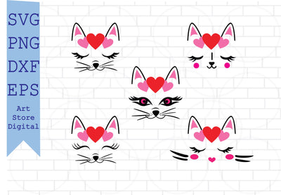 Cat Face Svg, Cute Kitten Svg SVG Artstoredigital 