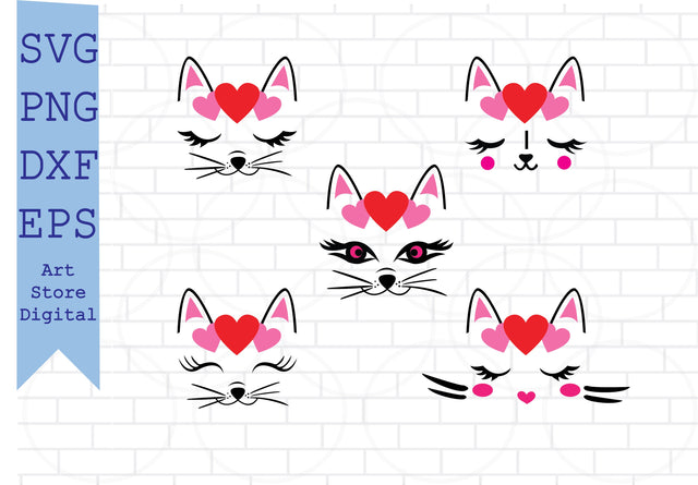 Cat Face Svg, Cute Kitten Svg SVG Artstoredigital 