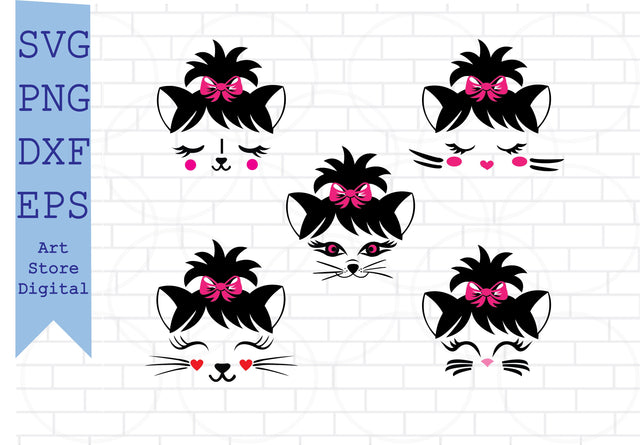 Cat Face Svg, Cute Kitten Svg SVG Artstoredigital 