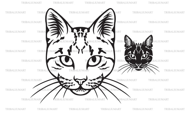 Cat face SVG TribaliumArtSF 