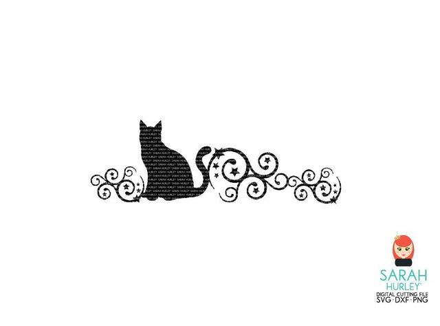 Cat Fancy Swirl SVG Sarah Hurley 