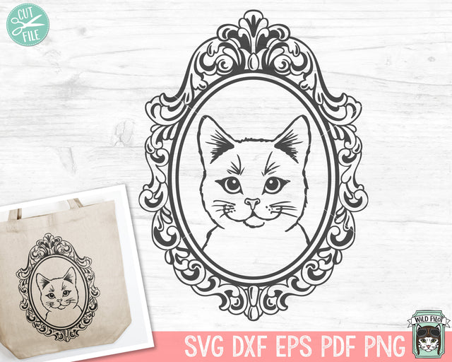 Cat Frame SVG Cut File SVG Wild Pilot 