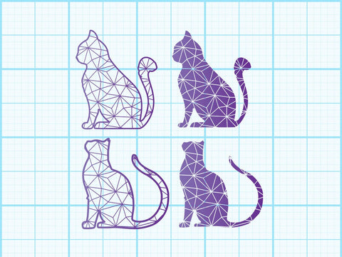 Cat geomatical Sublimation Sublimation Johan Ru designs 