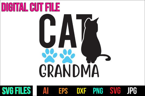 Cat Grandma SVG Cut File SVG BlackCatsMedia 