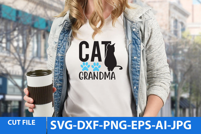 Cat Grandma SVG Cut File SVG BlackCatsMedia 