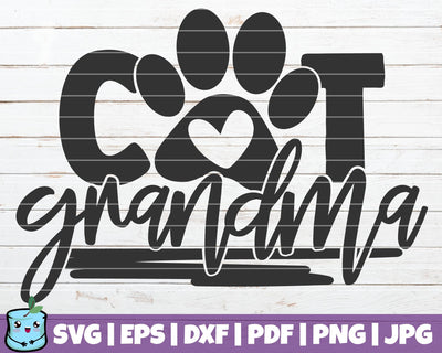 Cat Grandma SVG MintyMarshmallows 