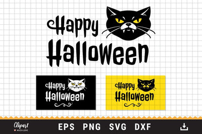 Cat Halloween SVG, Halloween shirt SVG, Halloween Cat SVG files for Cricut, Silhouette SVG ClipartMuchLove 