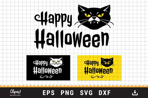 Cat Halloween SVG, Halloween shirt SVG, Halloween Cat SVG files for Cricut, Silhouette SVG ClipartMuchLove 