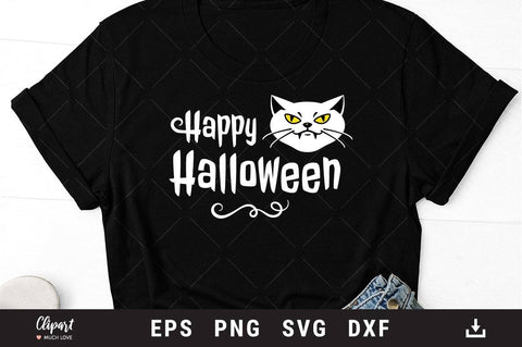 Cat Halloween SVG, Halloween shirt SVG, Halloween Cat SVG files for Cricut, Silhouette SVG ClipartMuchLove 