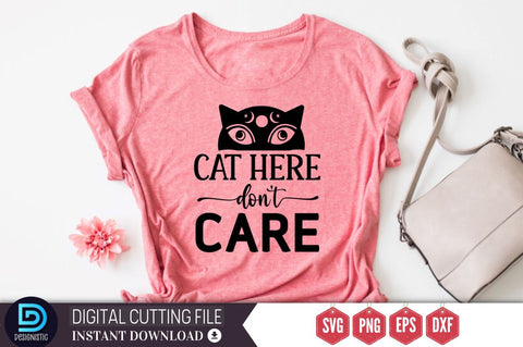 Cat here don't care SVG SVG DESIGNISTIC 