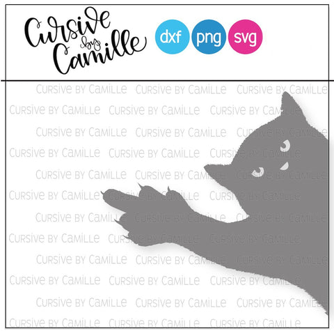 Cat Holding Up Middle Finger Cut File SVG SVG Cursive by Camille 
