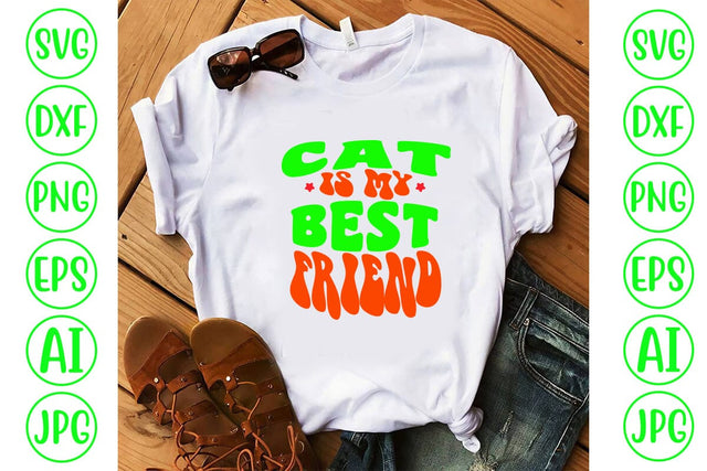 Cat Is My Best Friend Retro SVG SVG Syaman 