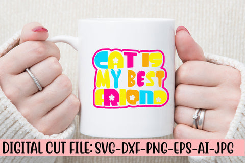 Cat Is My Best Friend Retro SVG SVG Syaman 