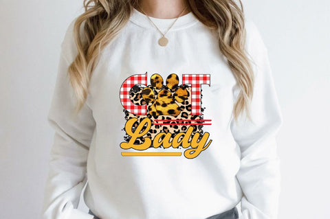 cat lady Sublimation SVGArt 