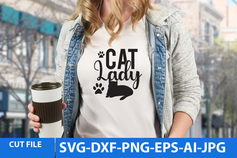 Cat Lady SVG Cut File SVG BlackCatsMedia 