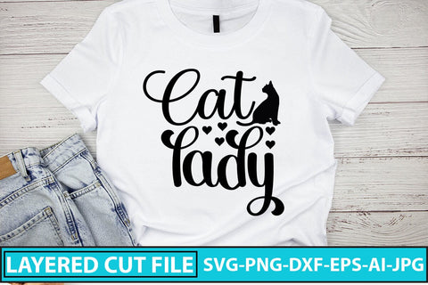 CAT LADY SVG Cut File SVG Syaman 