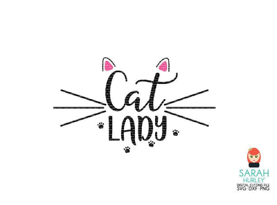 Cat Lady SVG Sarah Hurley 