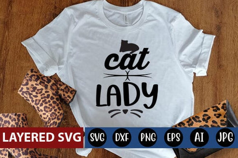 cat lady Svg SVG Blessedprint 