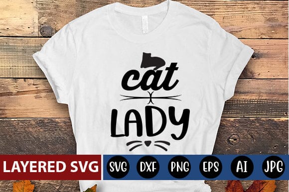 cat lady Svg SVG Blessedprint 