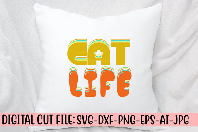 Cat Life Retro SVG SVG Syaman 