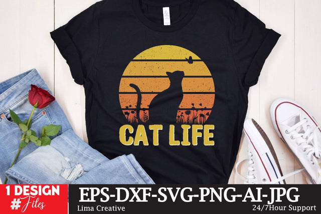 Cat Life SVG Cute File SVG Insomnia Std 