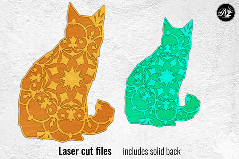 Cat Looking At You mandala cat cut file SVG Angel on Empire 