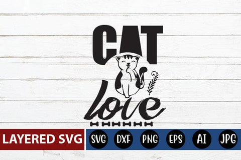 cat love Svg SVG Blessedprint 