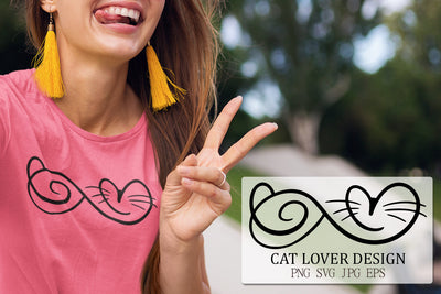 Cat Lover T-shirt Design | Infinity Love Symbol SVG SVG Pfiffen's World 
