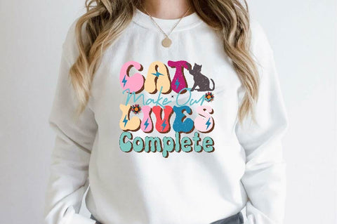 Cat Make Our Lives Complete Sublimation SVGArt 