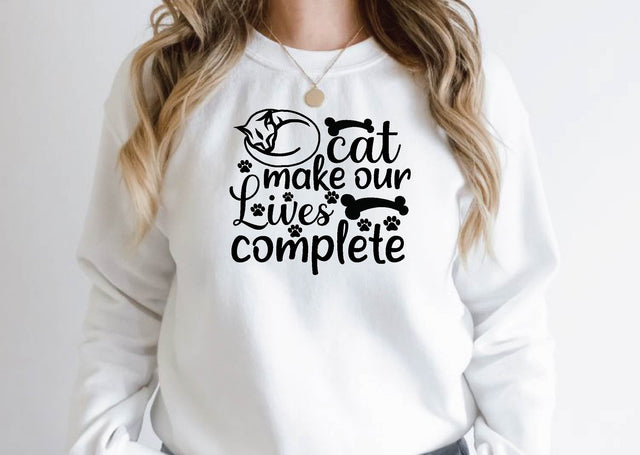 cat make our lives complete SVG Design SVG farhad farhad 