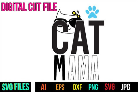 Cat Mama SVG Cut File SVG BlackCatsMedia 