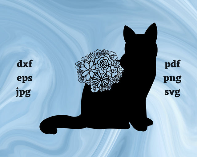 Cat Mandala SVG Cut File SVG Northern Light SVG 