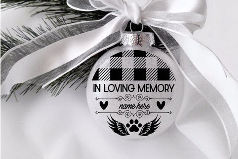 Cat Memorial Christmas Ornament In Loving Memory Pet SVG OrangeBrushStudio 