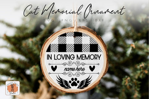 Cat Memorial Christmas Ornament In Loving Memory Pet SVG OrangeBrushStudio 