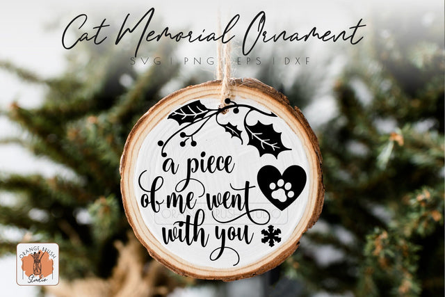 Cat Memorial Ornament SVG Pet Round Christmas Ornament SVG OrangeBrushStudio 