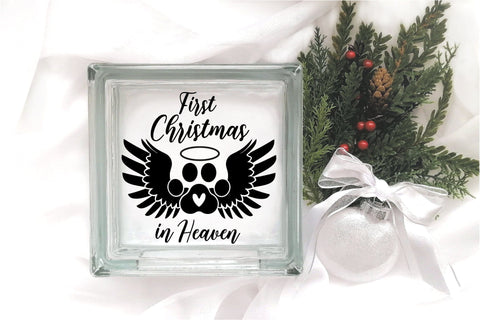 Cat Memorial Ornament, Xmas Round Ornament SVG SVG OrangeBrushStudio 