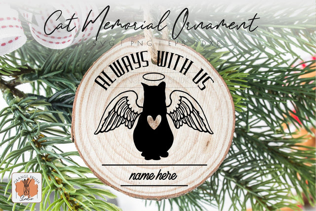 Cat Memorial SVG | Angel Cat | Christmas Memorial Ornament SVG OrangeBrushStudio 
