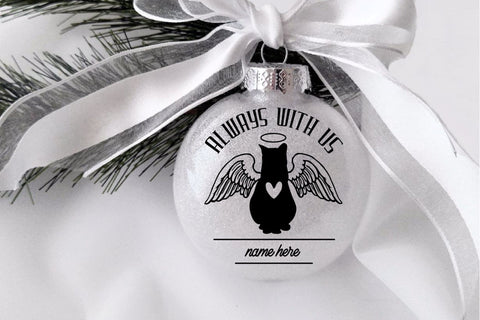 Cat Memorial SVG | Angel Cat | Christmas Memorial Ornament SVG OrangeBrushStudio 