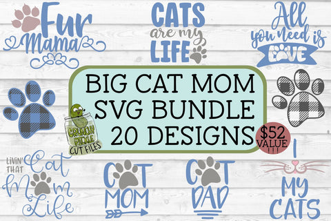 Cat Mom Big SVG Bundle SVG Crunchy Pickle 