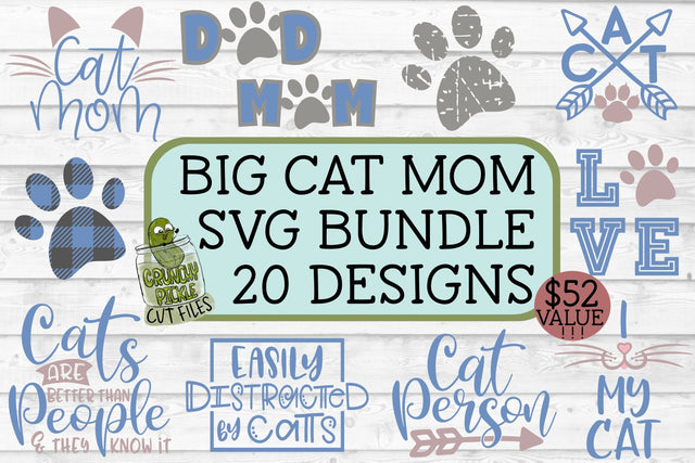 Cat Mom Big SVG Bundle SVG Crunchy Pickle 