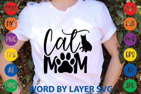 Cat Mom, Cat SVG Cut File SVG Rafiqul20606 