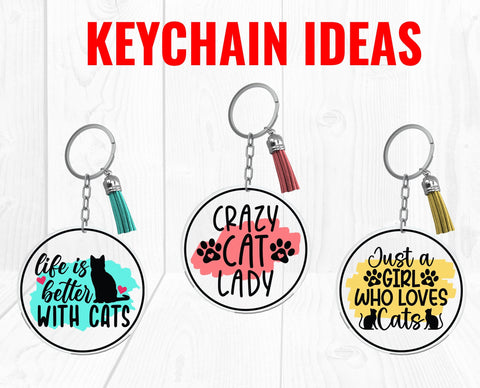Cat Mom Keychain SVG - Round Keychain SVG, Keychain Background SVG, Keychain Patterns SVG, Pet Keychain SVG, Cat Lover Keychain SVG GraphicsTreasures 