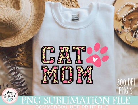 Cat mom shirt PNG, Cat lover png, funny cat shirt, cat sweatshirt, Commercial Use, Png sublimation print, Digital Download, Print Downloadable Sublimation MyDesiredSVG 
