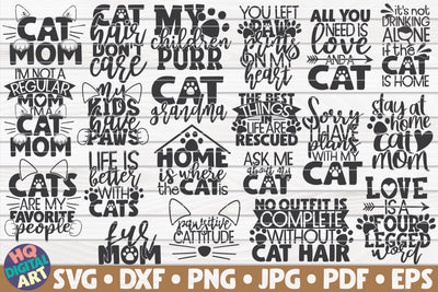 Cat mom SVG Bundle | 20 designs SVG HQDigitalArt 