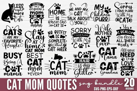 Cat Mom SVG Bundle SVG DESIGNISTIC 